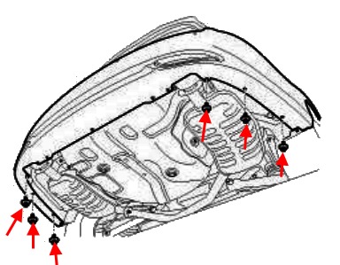 diagram of rear bumper Hyundai Grandeur (Azera) (after 2011)